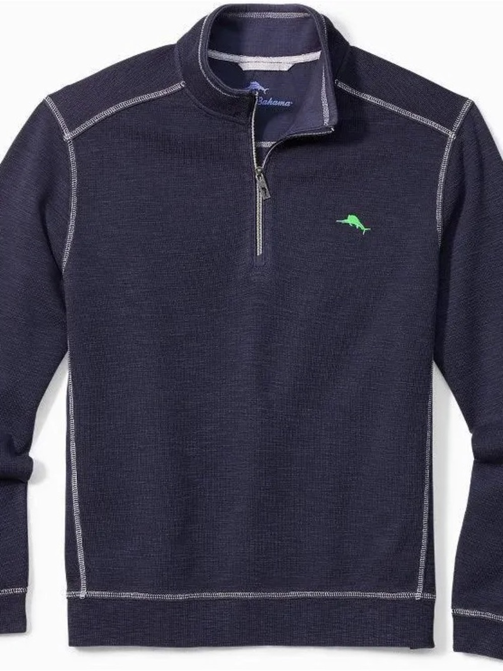 NWT Tommy Bahama XXL Navy Quarter-Zip Sweater